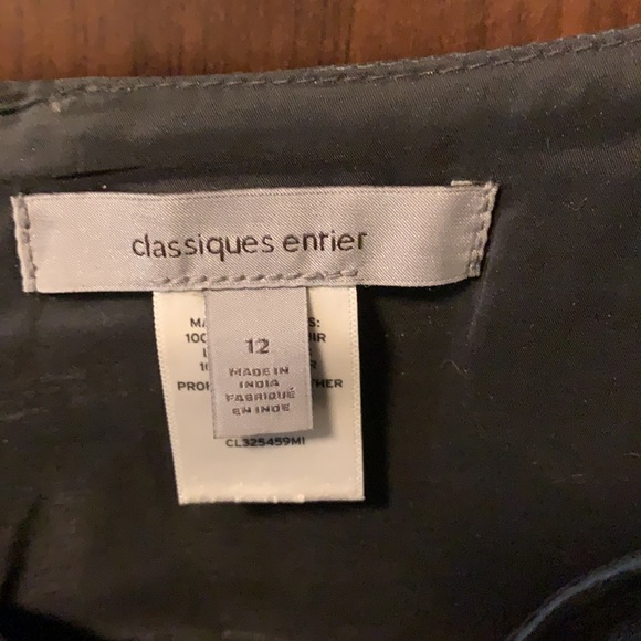 Nordstrom Classiques Entier black leather skirt - Picture 3 of 7